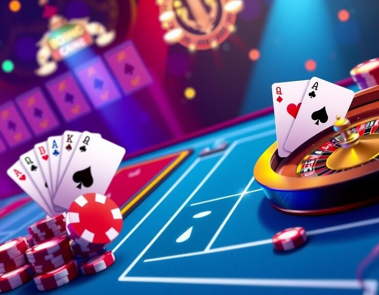Andar (left) vs Bahar (right) Andar Bahar side-by-side card layout showing left and right hands
